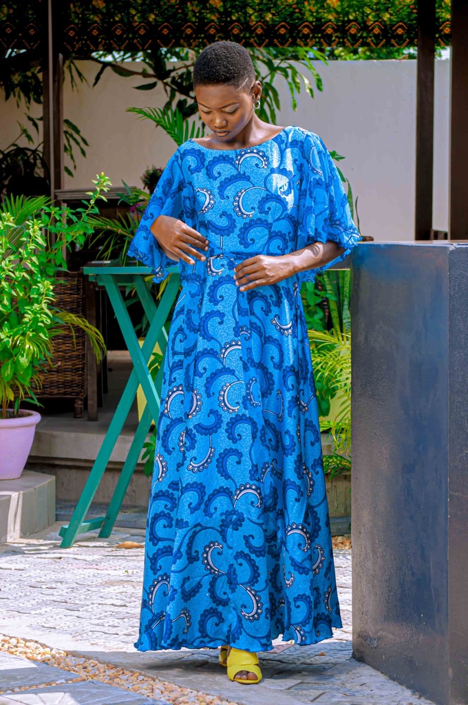Robe longue en soie