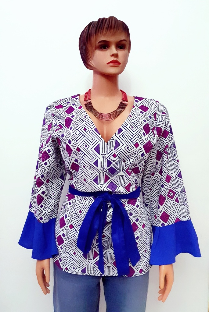 Haut dame en pagne Woodin (Taille 3XL)